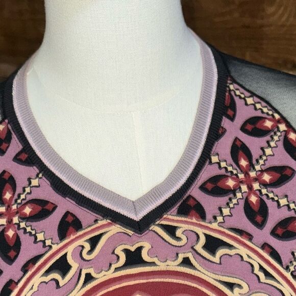 Custo Barcelona vtg graphics T with mesh shoulders, embroidered sleeves EUC SZ M - Picture 6 of 14